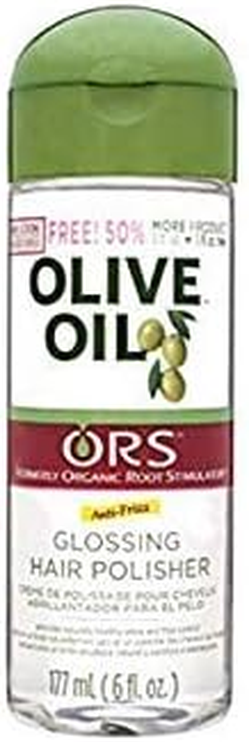 Ors Organic Root Stimulator Olive Oil Anti-Frizz Glossing Polisher for Hair 6 Oz