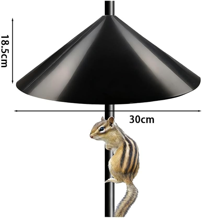 HPAMR Squirrel Proof Baffle, outside Pole Mount Bird House Guarded, Squirreling Guard Stopper, Pole Mount Squirrel Guard Stopper, Outdoors Bird Feeder Poles (2Pcs) image number 5