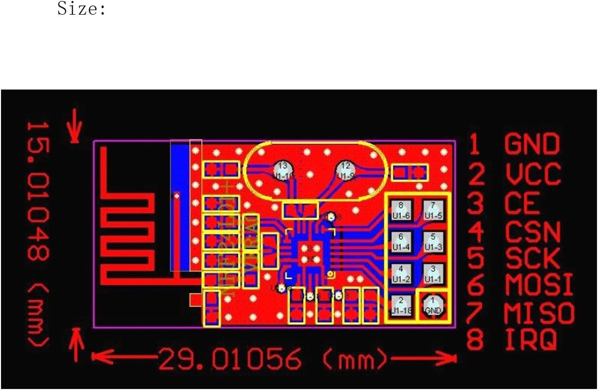 Makerfire 10Pcs Arduino NRF24L01+ 2.4Ghz Wireless RF Transceiver Module New image number 5