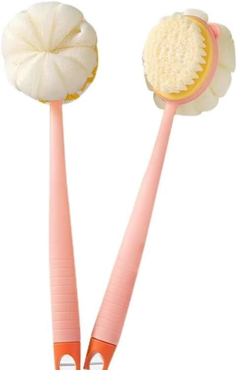 Bath Brush, Long Handled Bath Massage Cleaning Brush, Shower Brush Exfoliating Bath Shower Brush with Back Scrubber for Shower (Pink, One Size) image number 4