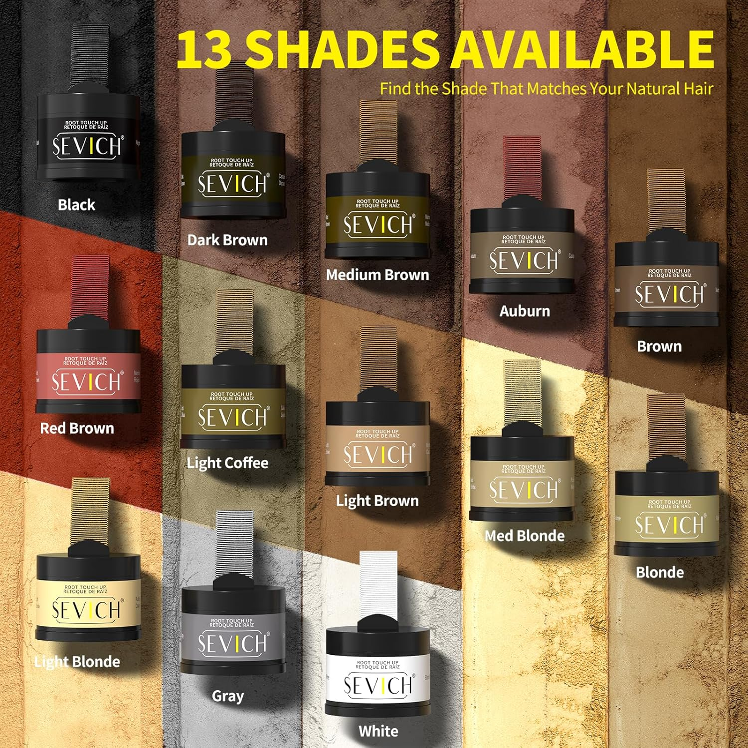 Sevich Instant Hair Shadow - Hairline Powder, Quick Cover Grey Hair Root Concealer with Puff Touch, 4 G, Medium Brown image number 4