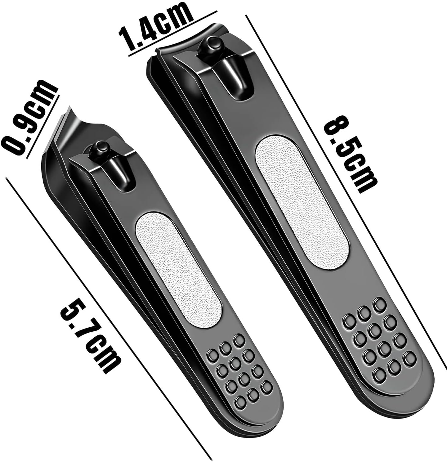 Nail Clippers Set for Men and Women,2 PCS Toenail Clipper Stainless Steel for Ingrown Manicure,Pedicure