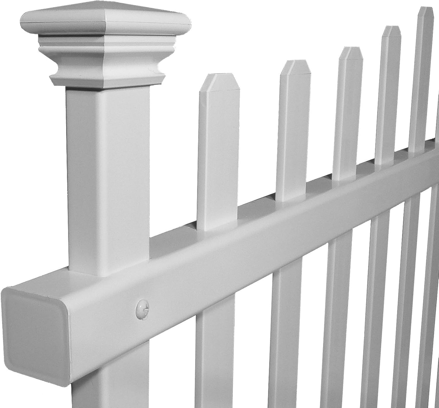 Zippity Outdoor Products ZP19007 No Dig Vinyl Corner Picket Unassembled Accent Fence, 42" X 30", White image number 5