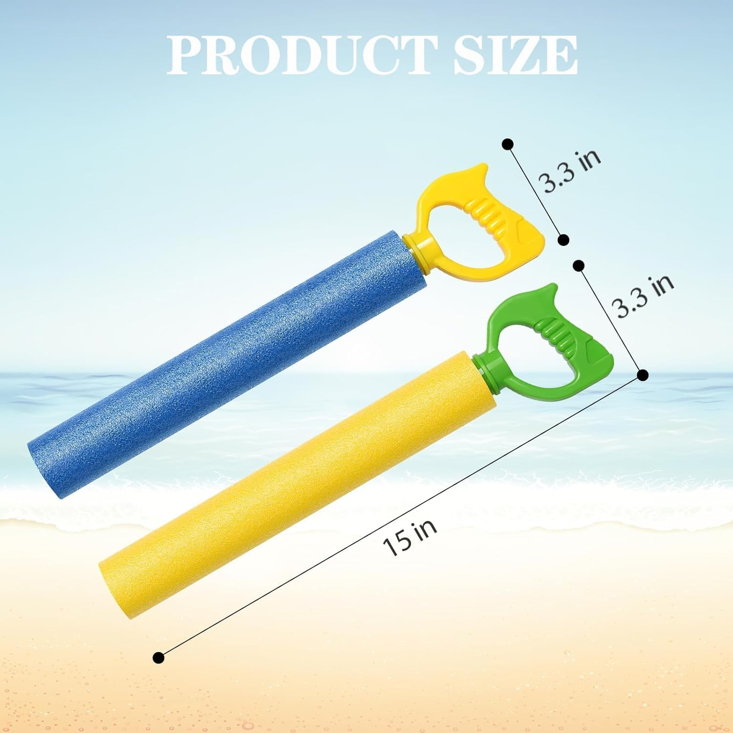 4-Pack Water Blaster Soaker Guns Set,15'' Water Guns Gun with 15M Shooting Rangewith Plastic Handle Outdoor Swimming Pool Beach Summer Fun Party Games image number 2