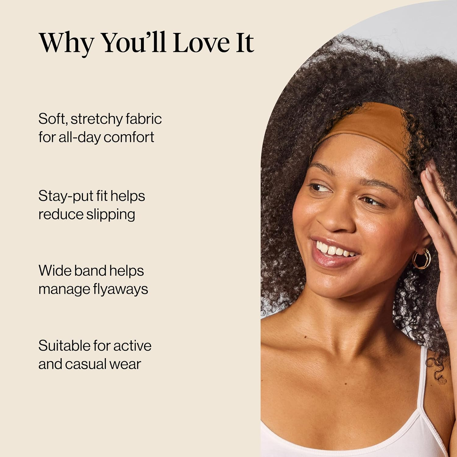 Kitsch Wide Headbands for Women - Fashion Sports Headband for Workout, Yoga, Gym, Running, Exercise | Stretchy Head Bands for Women&rsquo;S Hair | Hair Accessories for Women image number 5