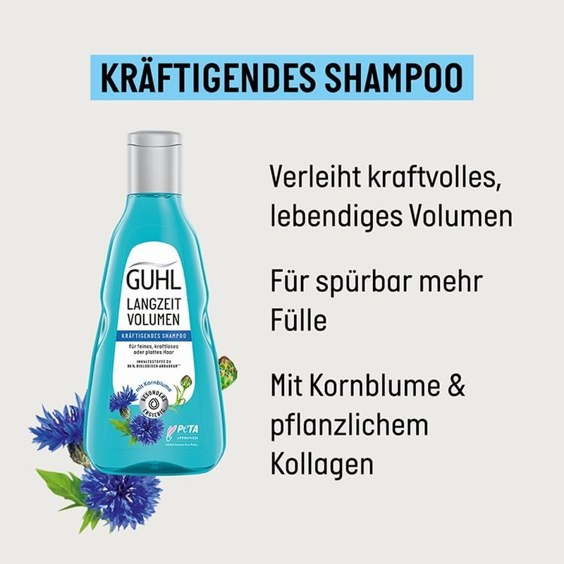 Guhl Long-Term Volume Shampoo - Contents: 250 Ml - Volume and Fullness for Fine Hair