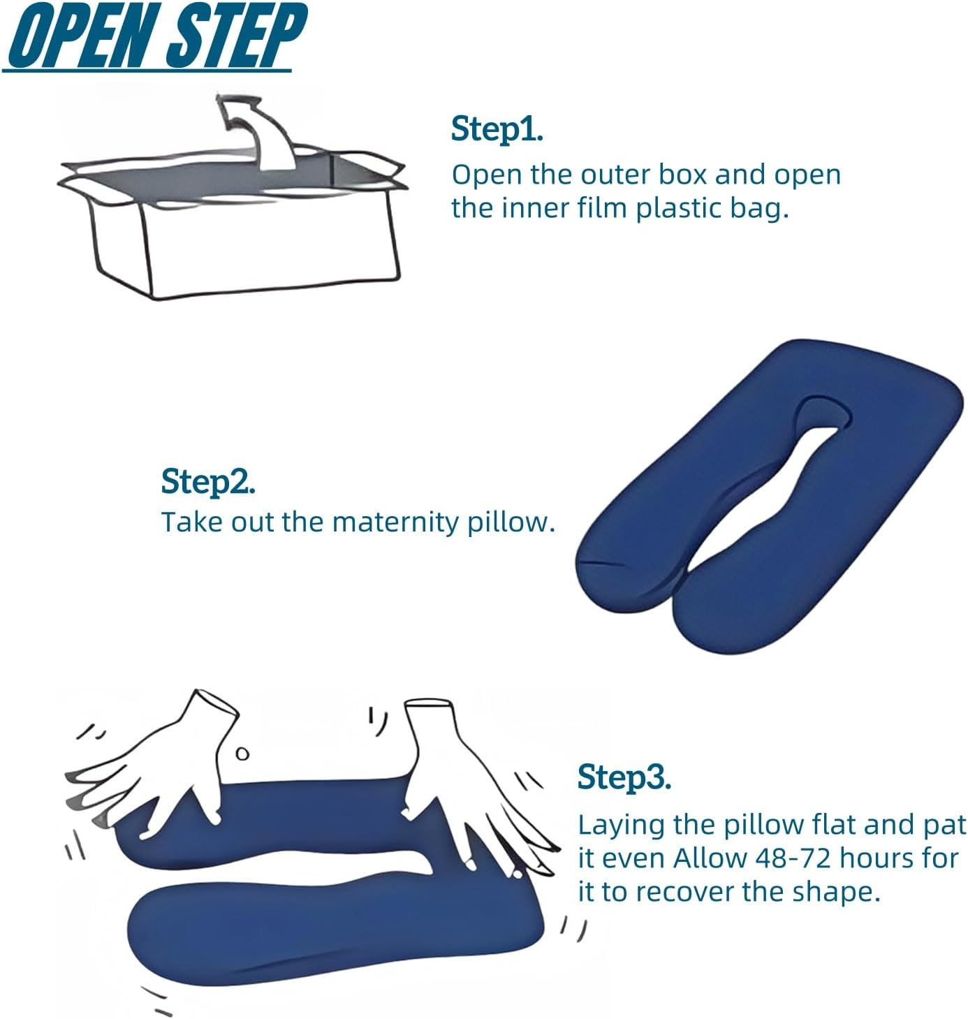 Pregnancy Pillow, Maternity Full Body Pillow for Back, Legs and Belly Support, J Shaped Full Body Pillow for Pregnant Women and Side Sleepers with Removable Cover (Knitted Cotton, Pink) image number 4