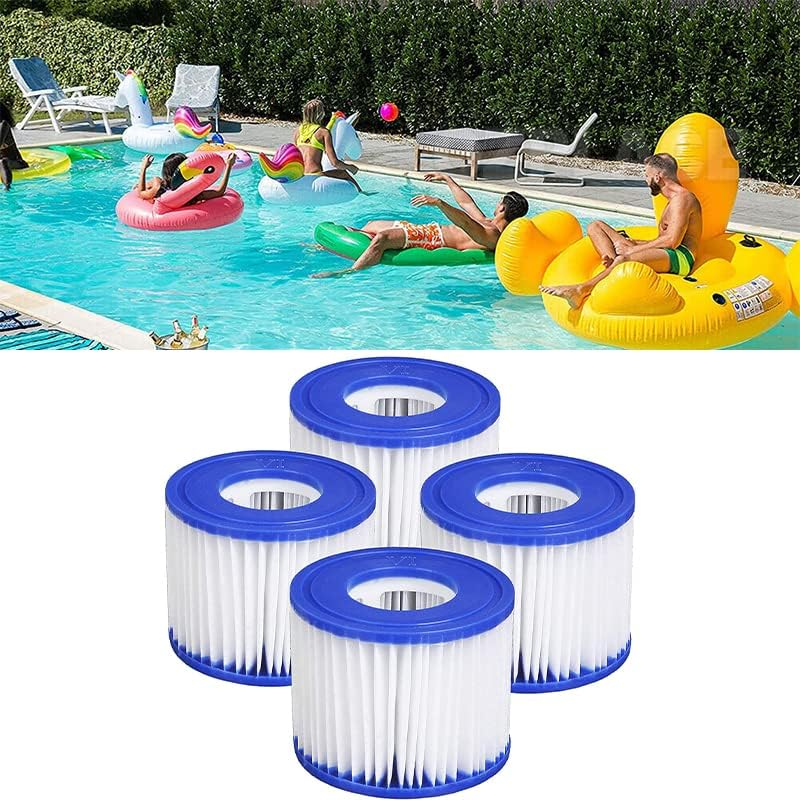 AIMALL 6PCS Swimming Pool Filter Cartridges for Bestway Lay Z Spa VI 58323, Replacement Filter for Miami, Vegas, Palm Springs, Monaco, 4.09" X 2.17" X 3.15" image number 3