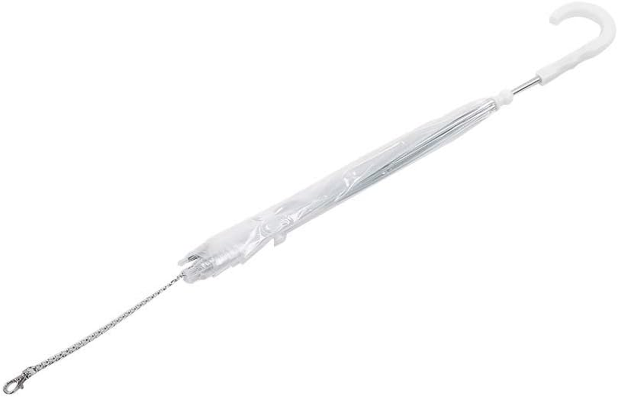 Pet Umbrella, Snow Proof Rainproof Dog Cat Umbrella, Stainless Steel Ribs, for Walking Out with Pet Rainy Days as a Pulling Rope Cat/Dog/Small Pets(Transparent) image number 1