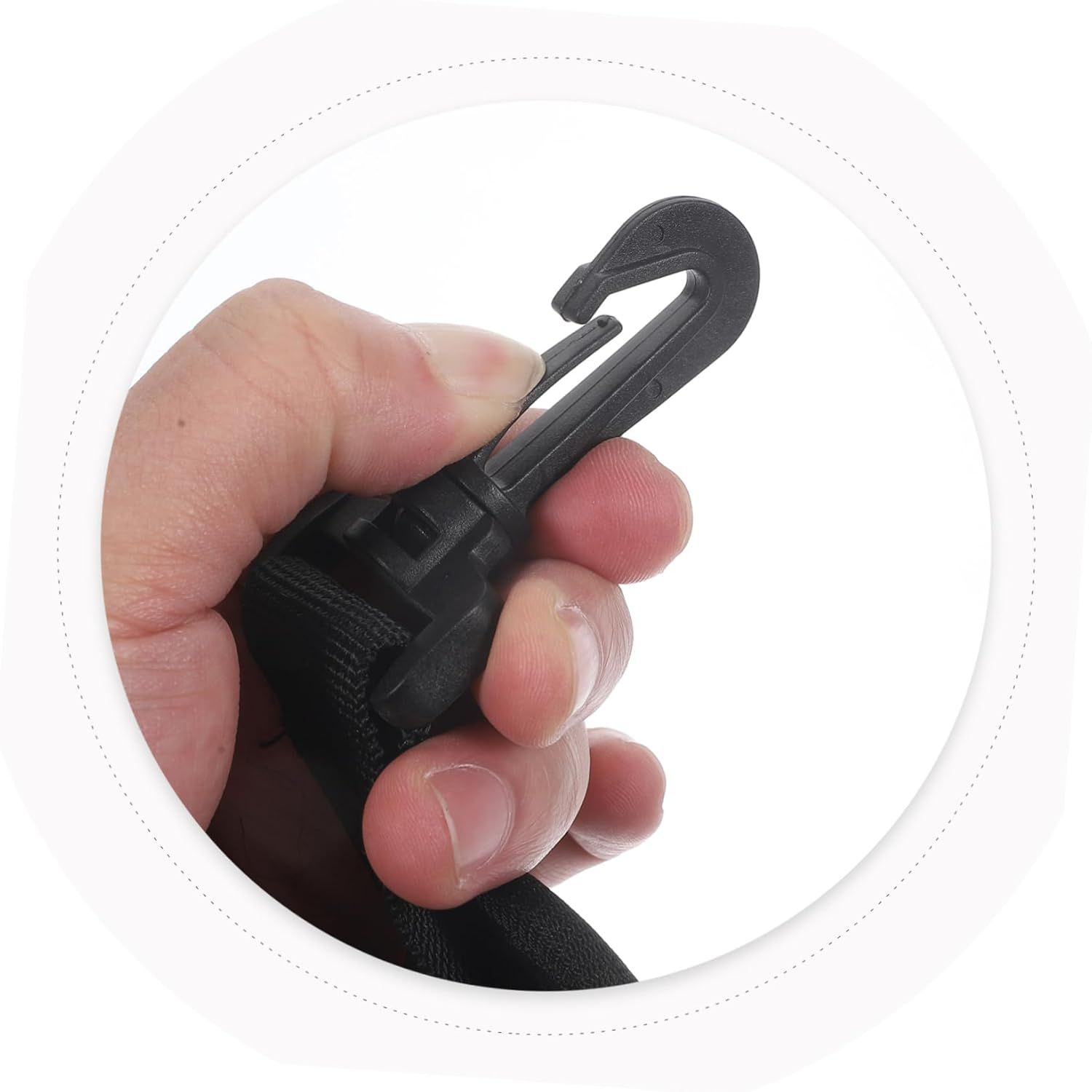 Hoement Adjustable Sturdy Laptop Bag Strap with Hook, Black Nylon and Oxford Cloth Padding, Messenger and Briefcase Belt for Travel and Work image number 3