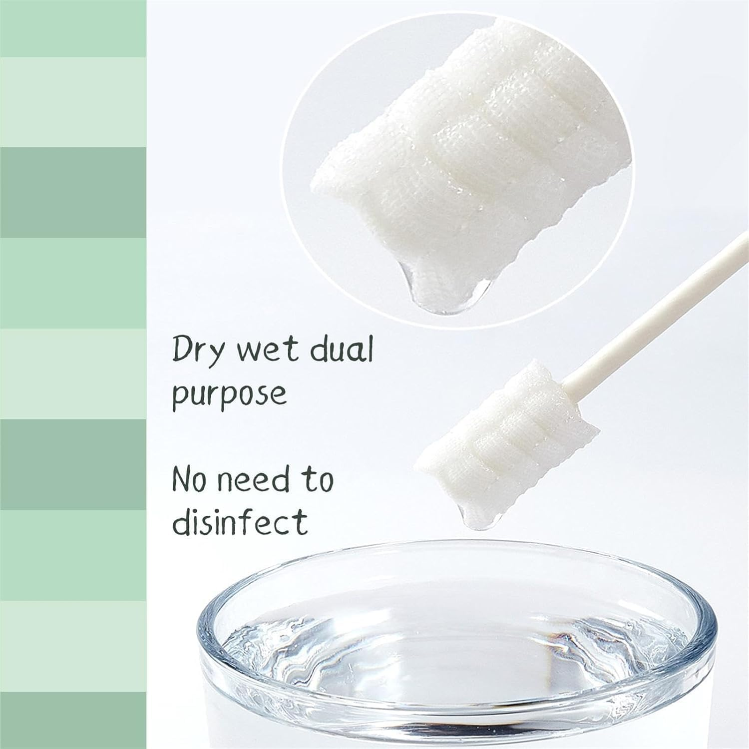 Mumoo Bear Baby Tongue Cleaner, Baby Toothbrush, Toothbrush Infant Upgrade Gum Cleaner with Paper Handle for Babies Soft Gauze for 0-36 Month Baby [60-Pcs] (Pack of 2) image number 4