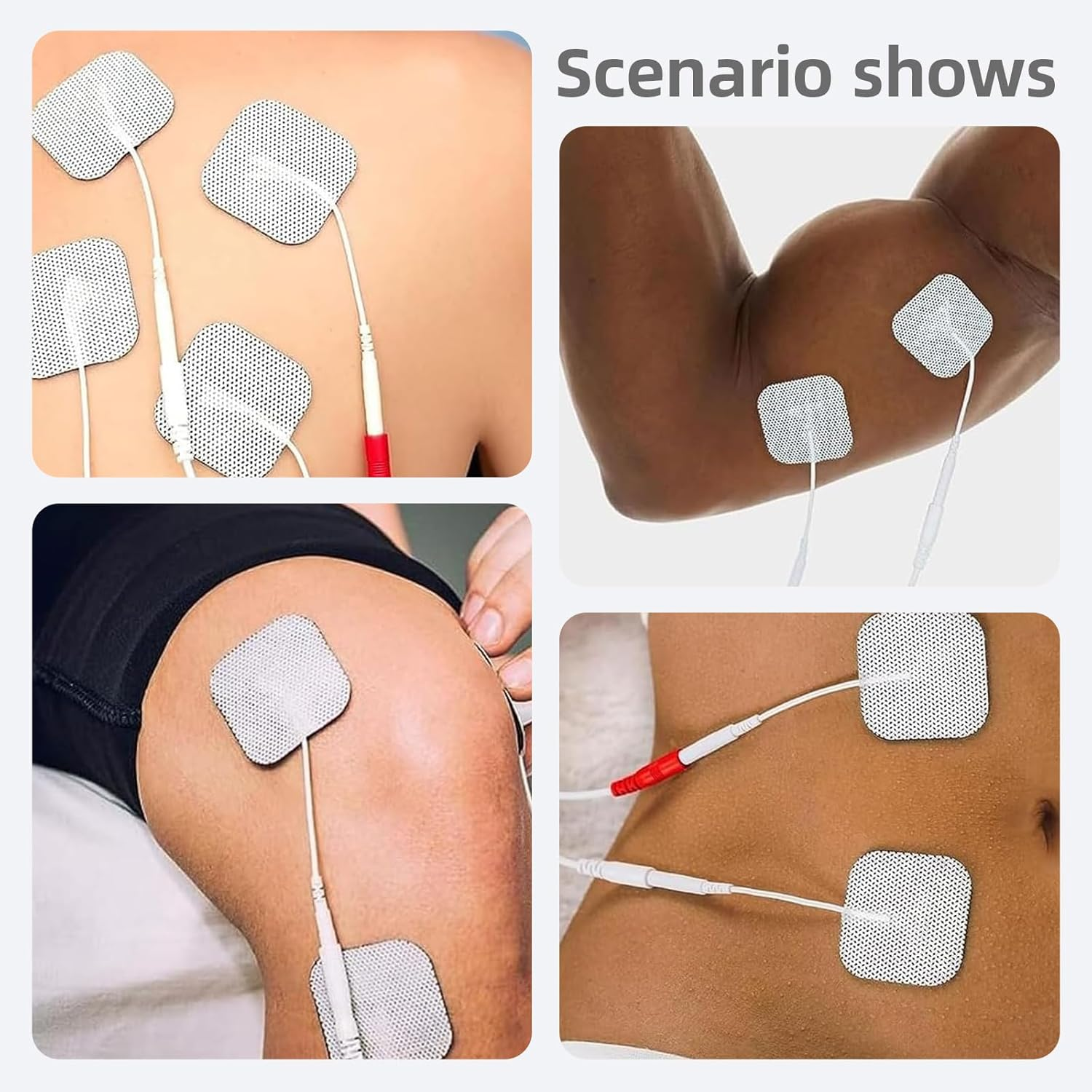 Hzqzaoan 10-Pack Gel Pads Replacement Set for Massager | TENS Machine Pads & TENS Pads | Long-Lasting Adhesive Gel Pads for Comfortable Therapy Sessions &ndash; Reusable & Skin-Friendly image number 1