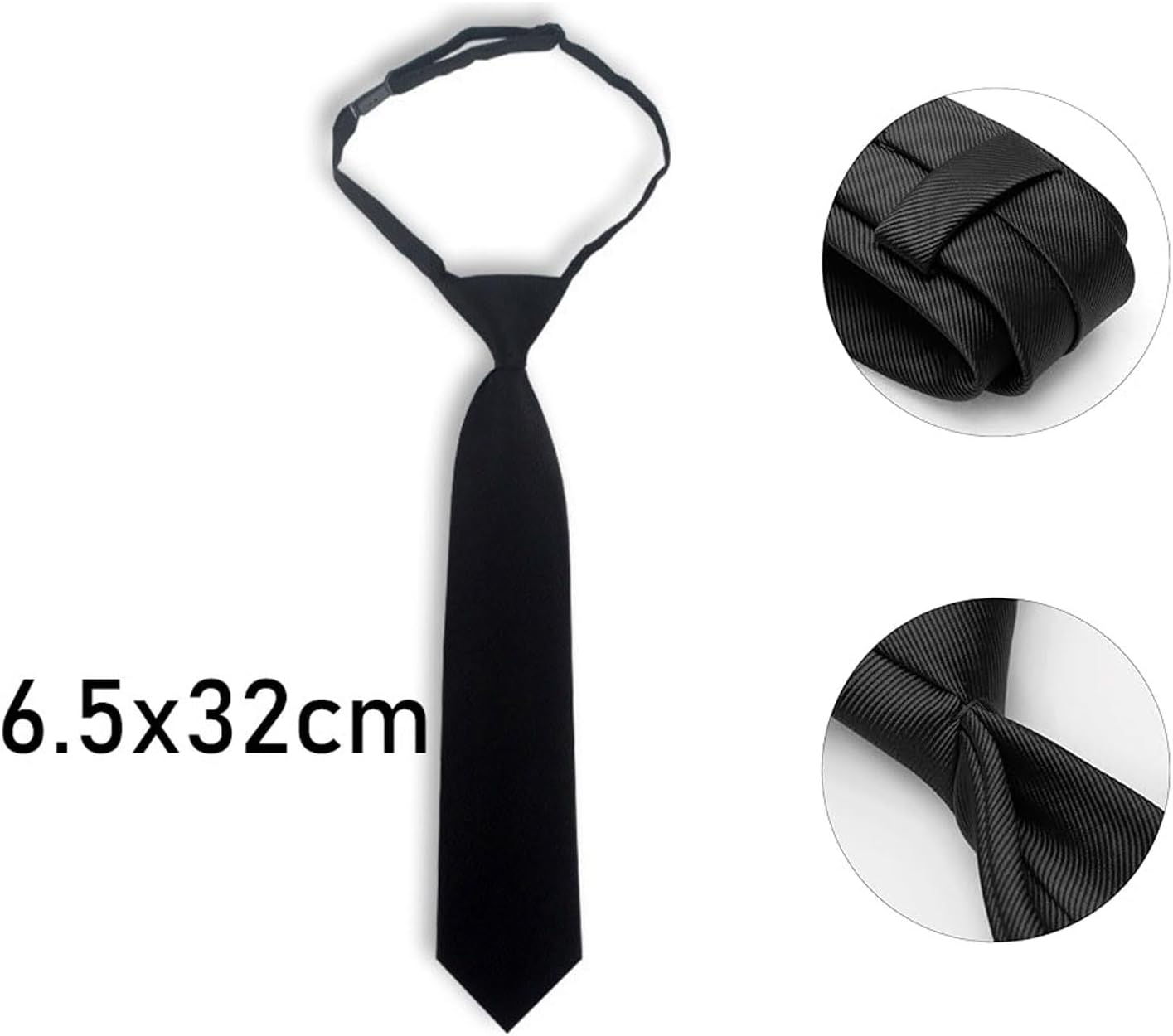 1Pcs Boys Ties Solid Color Boy'S Necktie Pre-Tied Adjustable Neck Strap Tie for Wedding Graduation School Uniforms image number 5