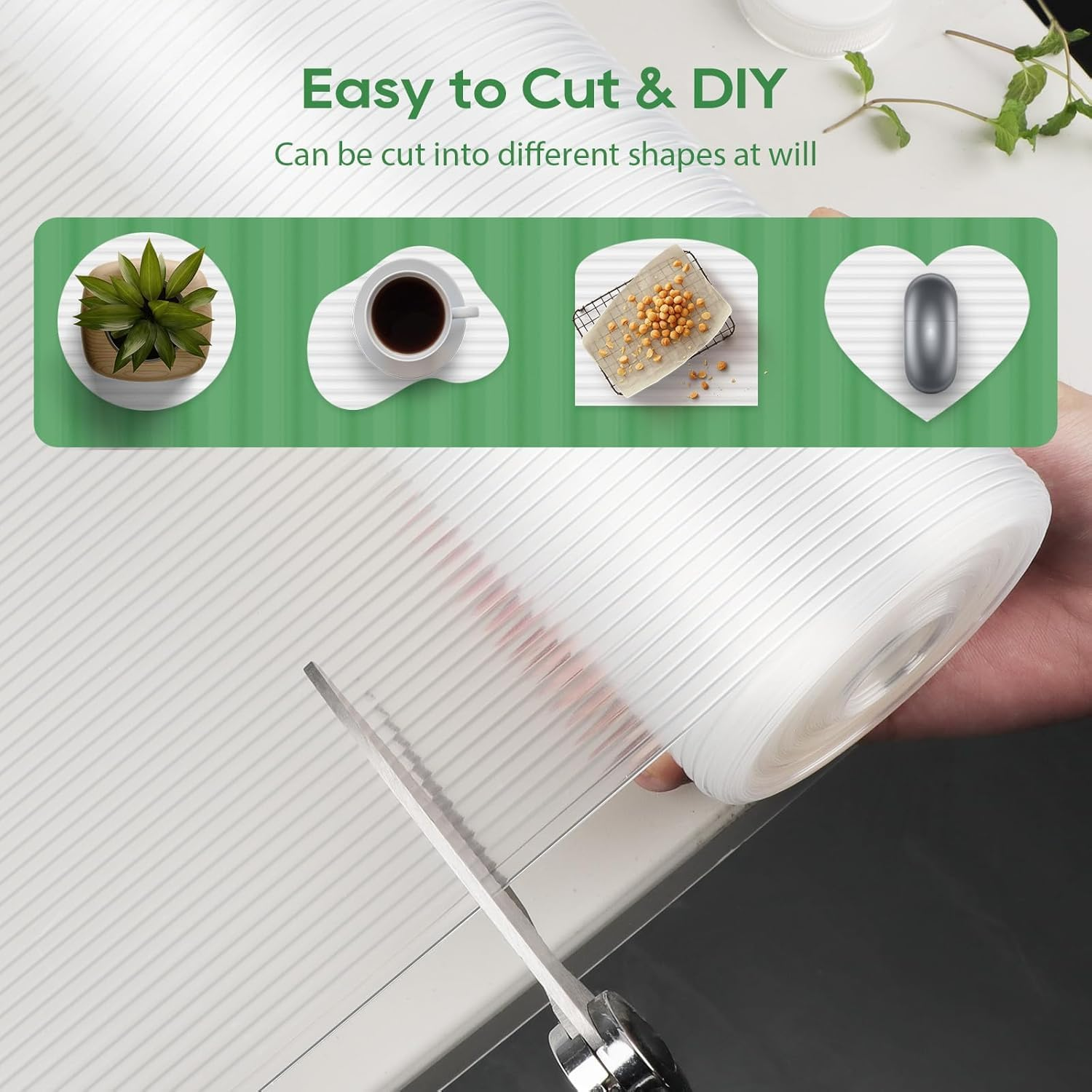 Evangrinzia Shelf Liner Cabinet Liner, Non Adhesive Drawer Liner, Washable 60Cm*500Cm Waterproof Durable Non-Slip Shelf Liner for Kitchen, Drawer, Refrigerator, Easy Clean & Eco-Friendly image number 6