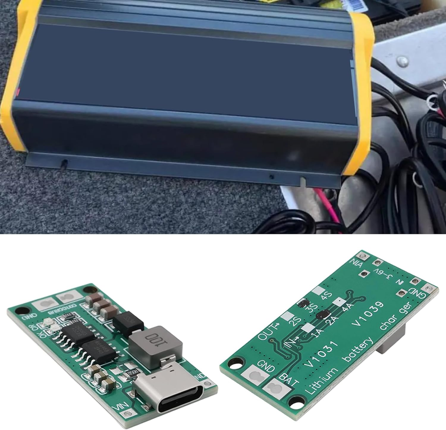 SING F LTD 4Pcs 3S 2A Lithium Battery Charging Board 12.6V USB C Step-Up Boost Module for Lithium Battery image number 5