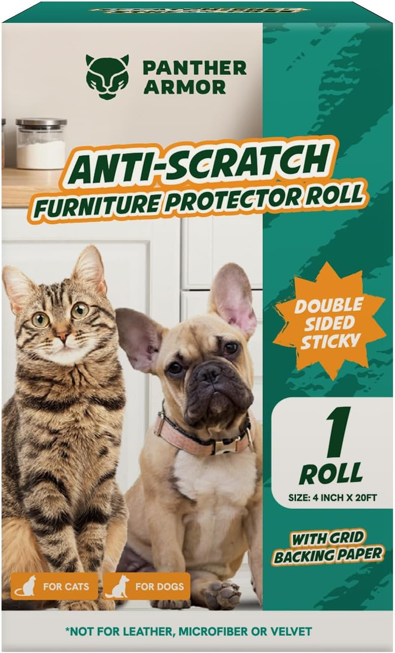 Panther Armor Cat Training Tapes, anti Scratch Furniture Protector, Sticky Training Tapes for Cat Scatches