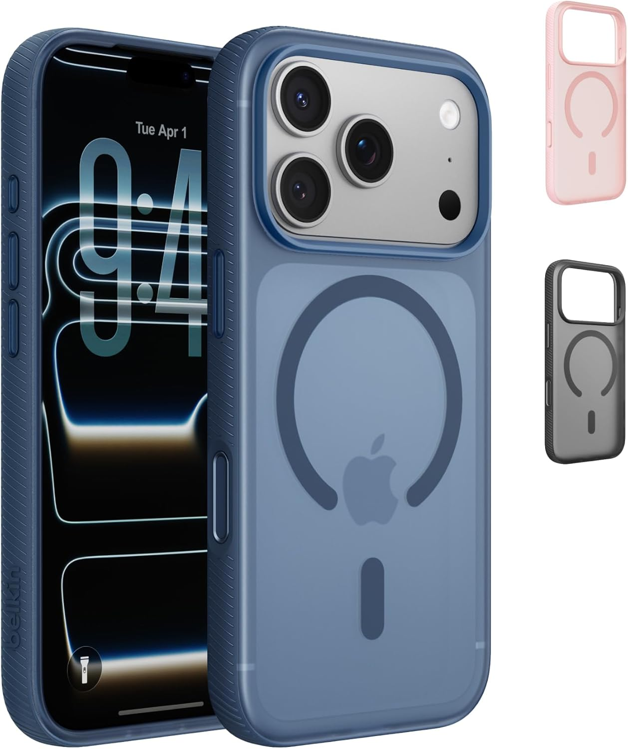 Belkin Sheerforce Grip Iphone 17 Case, Magsafe Compatible Mobile Phone Case with Non-Slip Edges, Iphone Protective Case, Magnetic, Transparent, Thin and Shockproof - Green