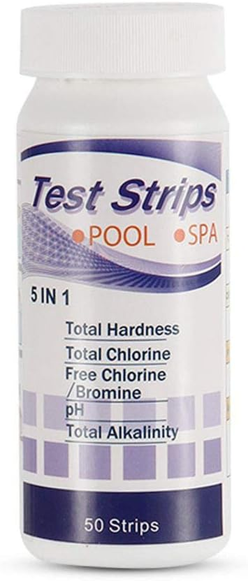 Staright 5 in 1 Pool Test Strips - Chlorine, Ph, Alkalinity, Hardness, Cyanuric Acid - 50Pcs image number 3