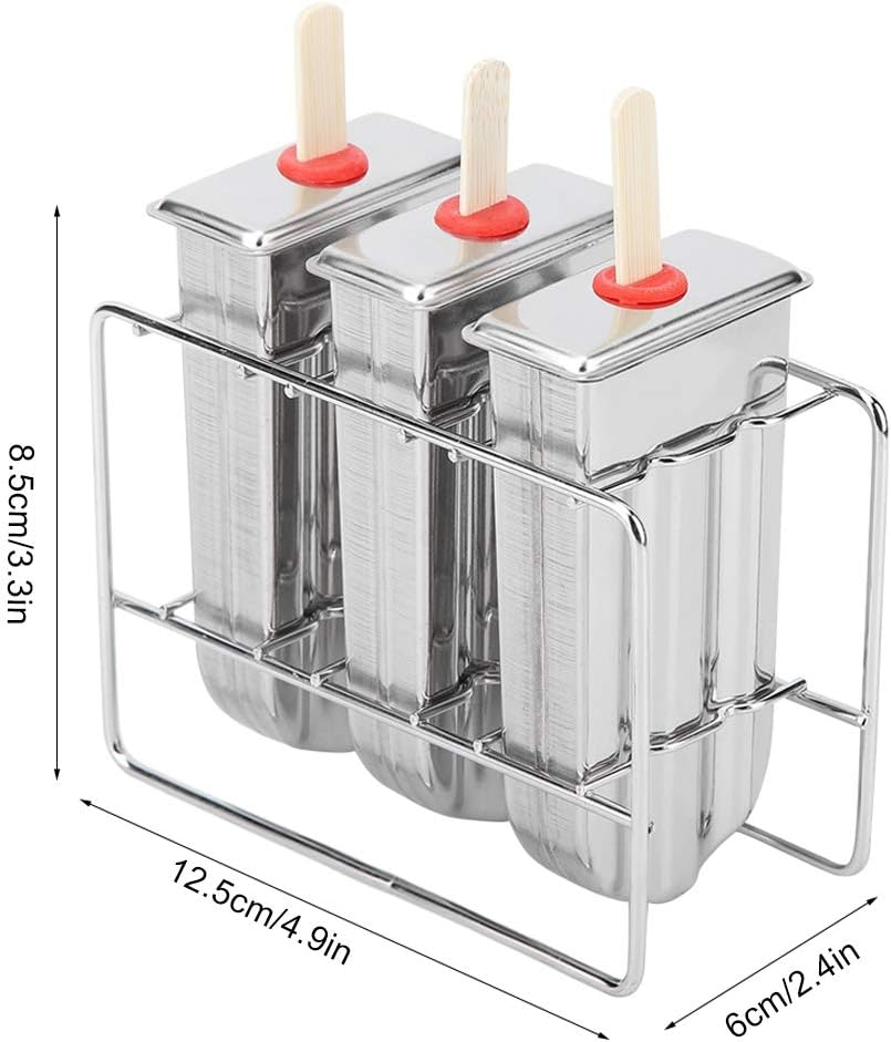 Ice Cream Mold, 304 Stainless Steel round Head Stainless Steel Popsicle Mold, Homemade Ice Creams for DIY Ice Cream Ice Pop Maker Kids image number 1