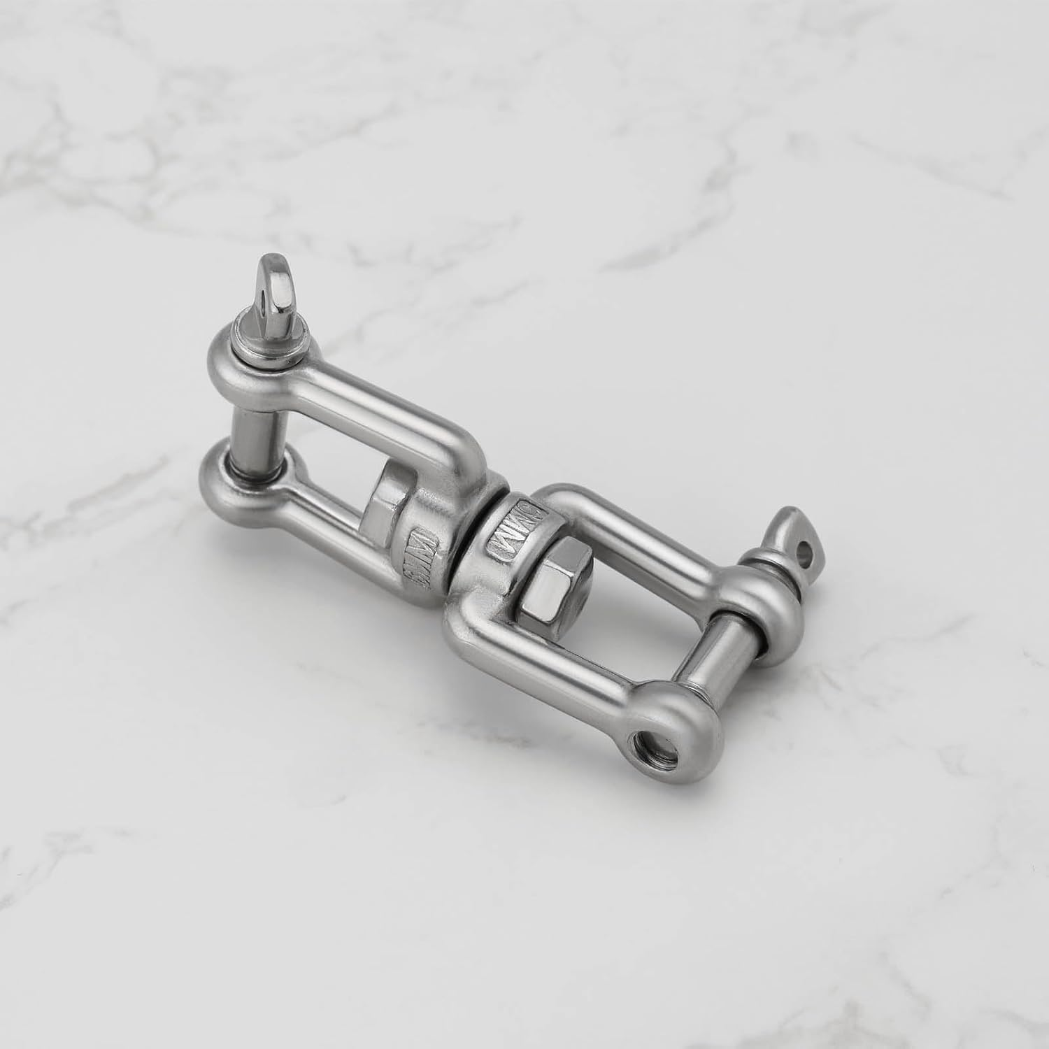 Ecsing 4Pcs 316 Stainless Steel Swivel Double Shackle M6X67Mm Double Jaw Shackle Jaw Anchor Connector for Garden, Yard, Boat, and Outdoor Use image number 2