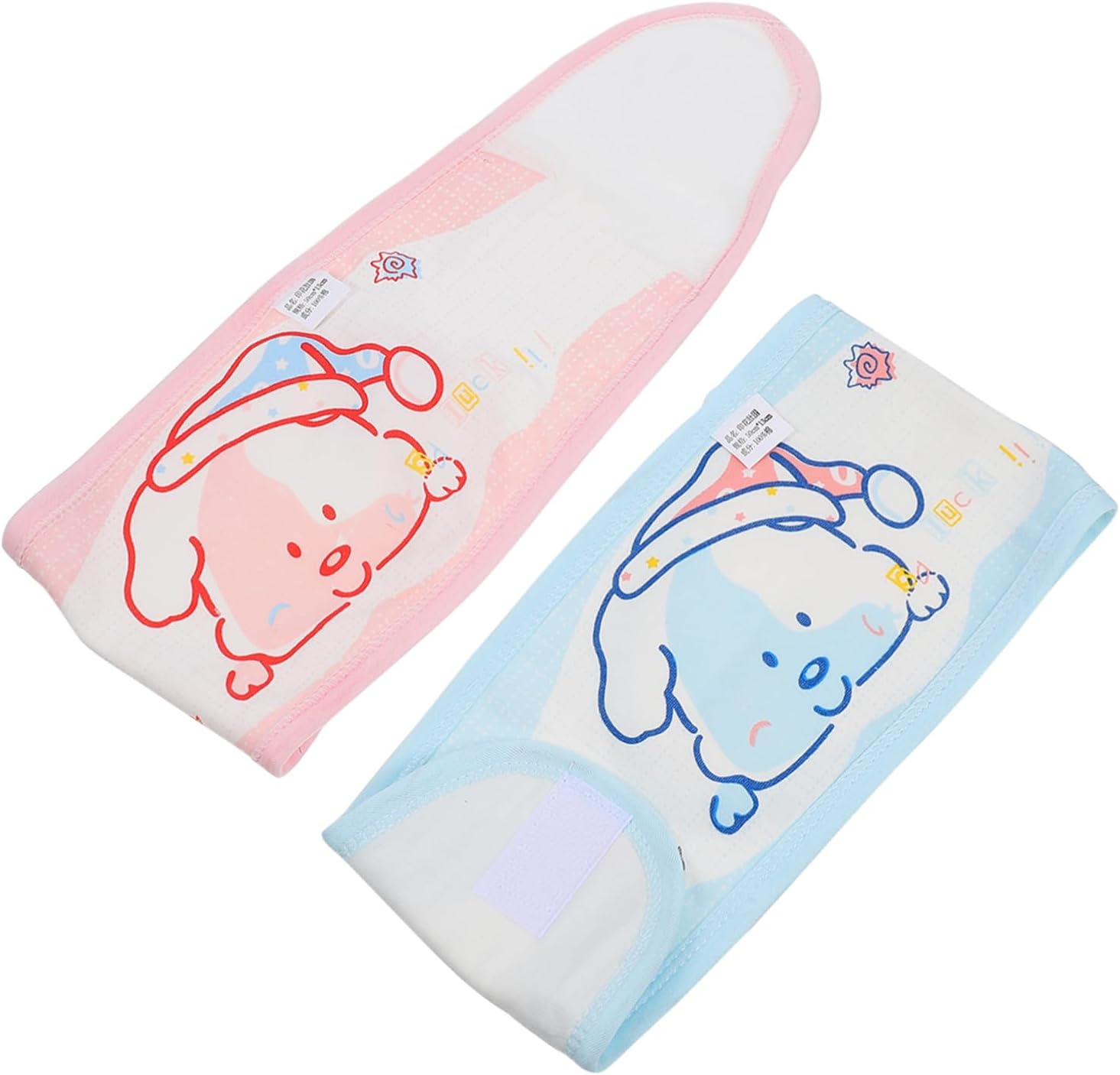 2Pcs Umbilical Cord Protection Cotton Belly Bands for Newborn Comfort Colours Belly Belt image number 2