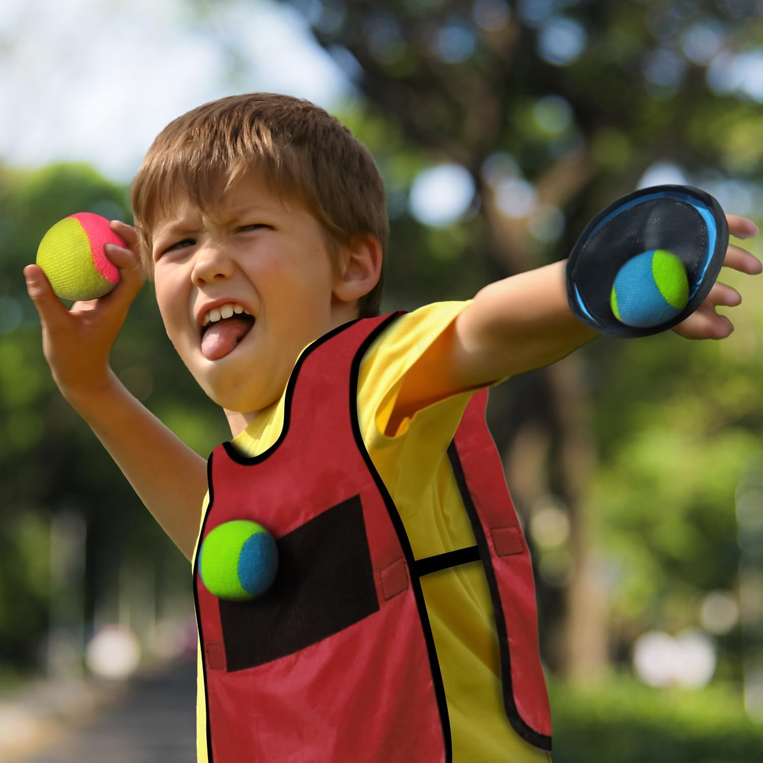 Mad Monkey 2000044 Velcro Catching Game Blue Red image number 3