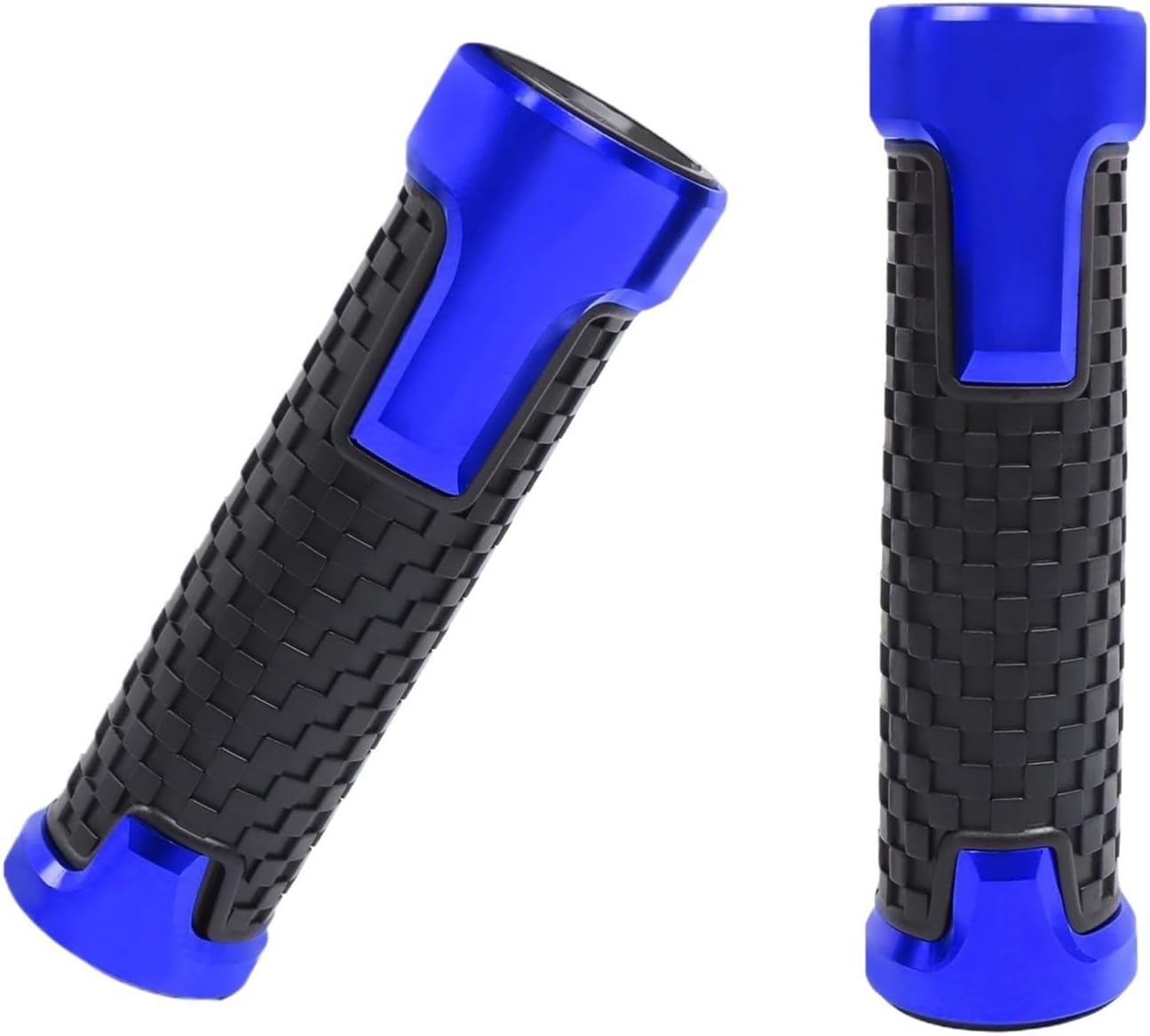 Jiningfushengdianzi Compatible with Kawasaki Ninja 250R 300 ER6 650 ZX6 ZX7 ZX9 ZX10 ZX12 ZX14 Z650 7/8'' 22MM Universal Motorcycle Handlebar Handle Grips End(Blue) image number 4