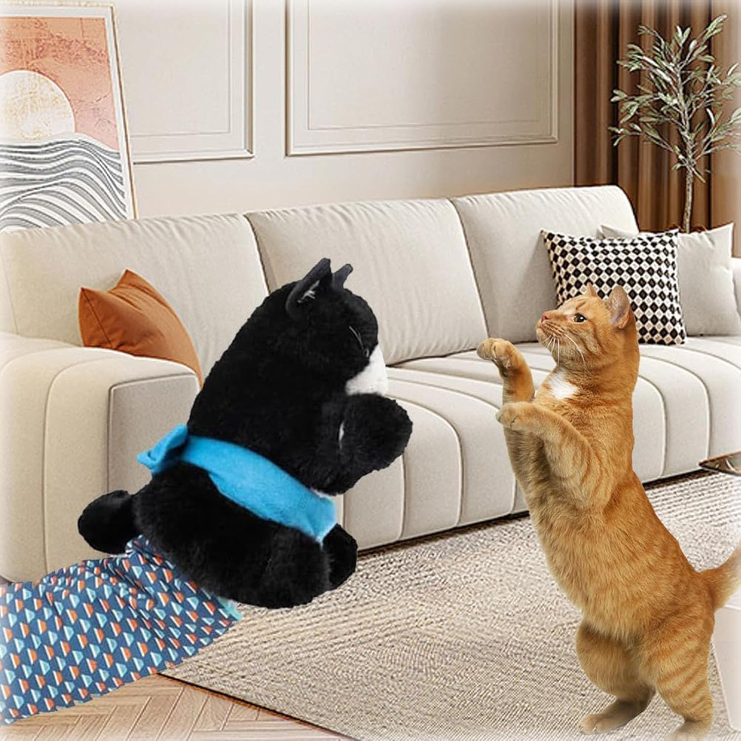 Cat Wrestling Glove, Antarcking Wrestler Toy Puppet, Hand Puppet for Boredom-Busting Training and Exercise (1Pcs) image number 6