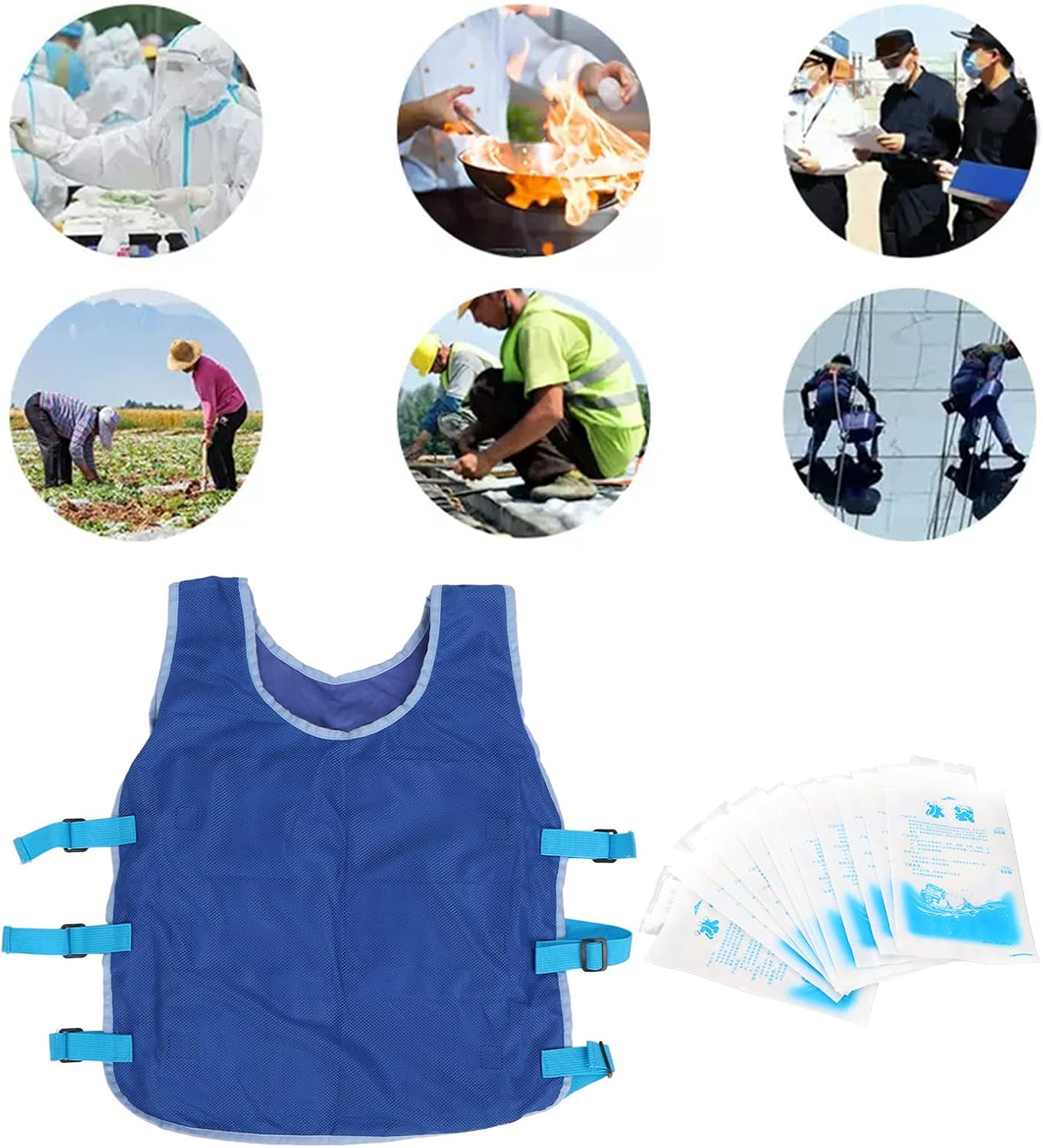 Body Cooling Vest, Durable Ice Vest Swelling Relief for Outdoor image number 3