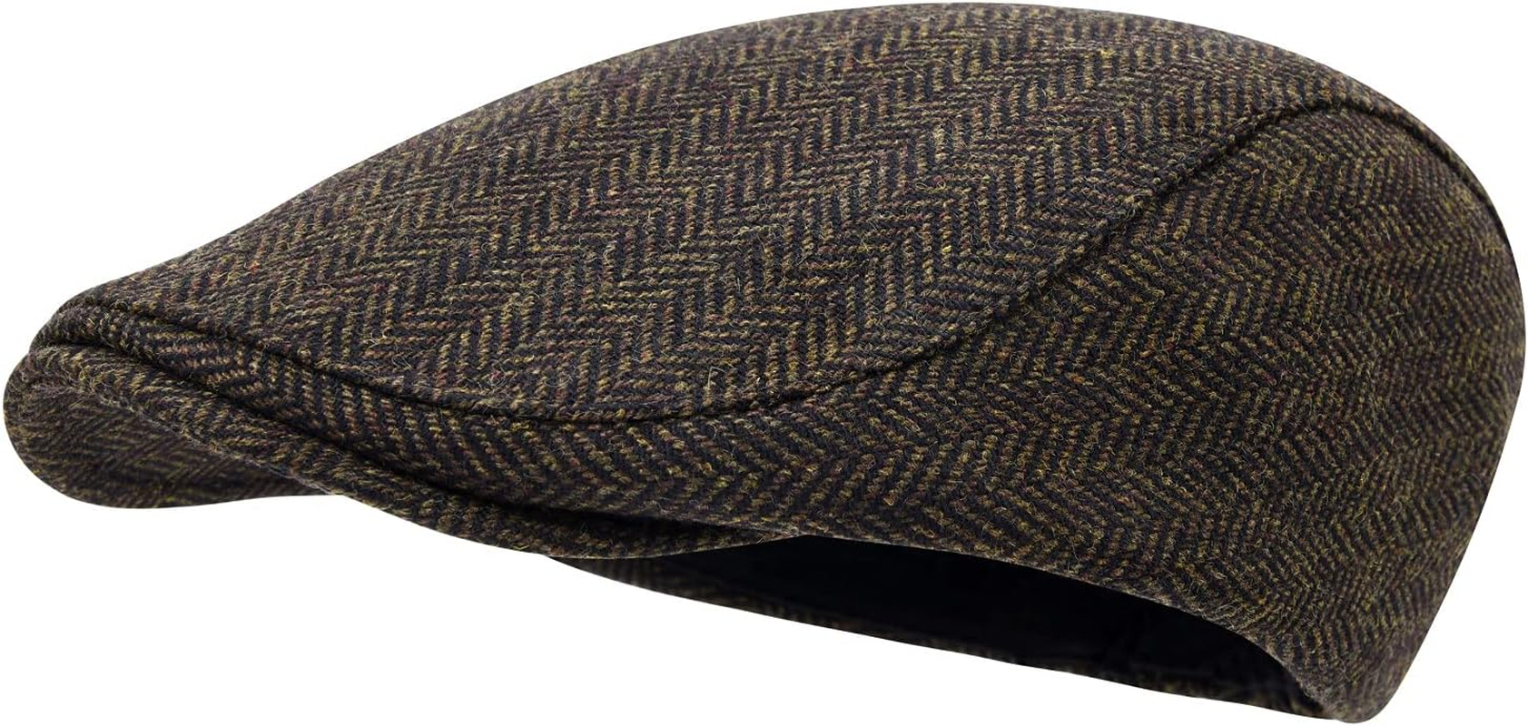 STARANCE Men'S Flat Cap Wool Tweed Driving Cap Irish Newsboy Hat