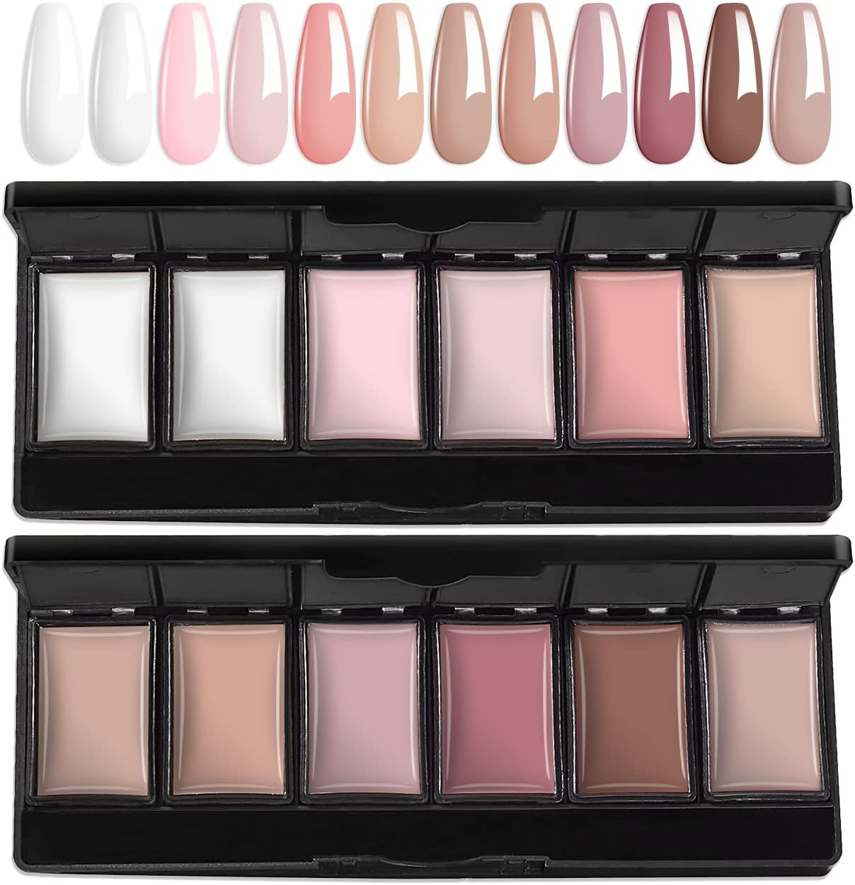 AIMEILI Solid Gel Nail Polish 12 Colours Solid Nail Gel UV LED Soak off Solid Cream Gel Polish