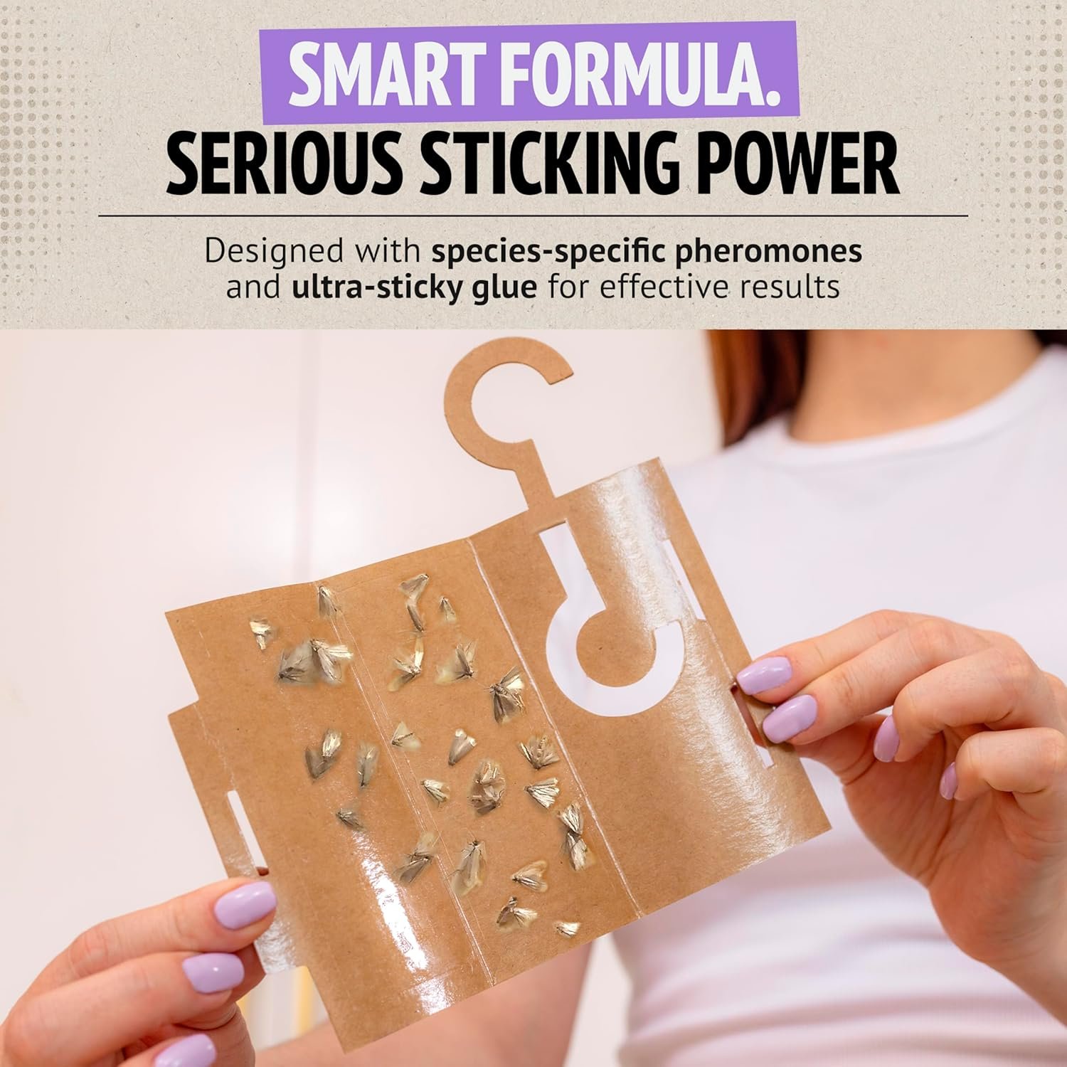 Super Ninja Clothes Moth Traps - 2 Pack, Non-Toxic Moth Repellent for Wardrobe, Highly Effective Pheromone-Infused Attractant, Ideal for Protecting Clothes, Carpets & Drawers, Last up to 3 Months image number 4