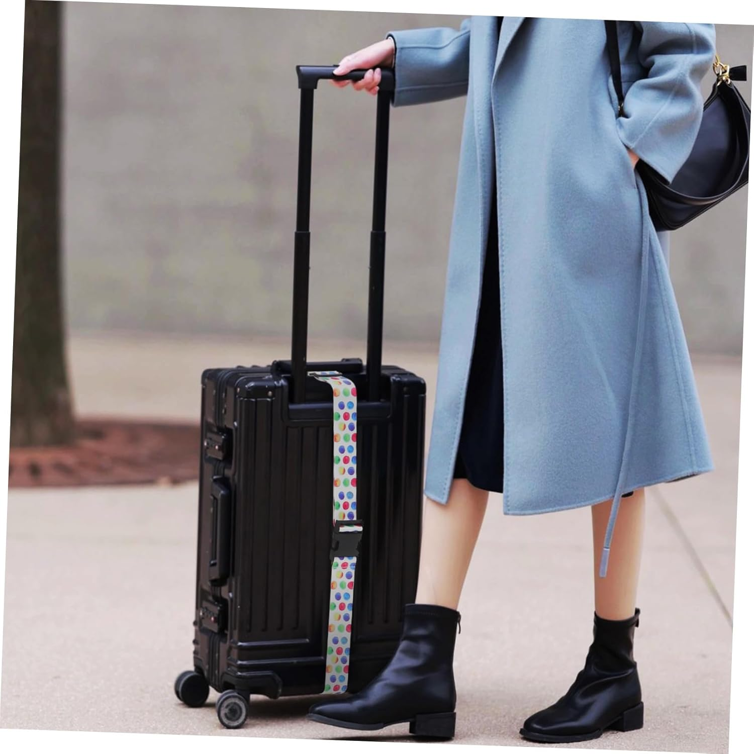 TOPPERFUN Lockable Luggage Straps Travel Luggage Belt for Suitcases Secure Bag Strap Lock Material for Carry Bag Travel Gear image number 4