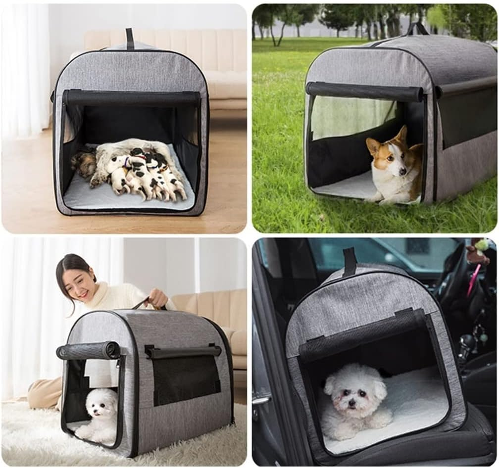 All-Season Dog Kennels Vehicle-Mounted Dog Houses Small Dog Houses Indoor Cat Houses, Pet Supplies(Color:Brown,Size:37 * 30 * 30Cm) image number 3
