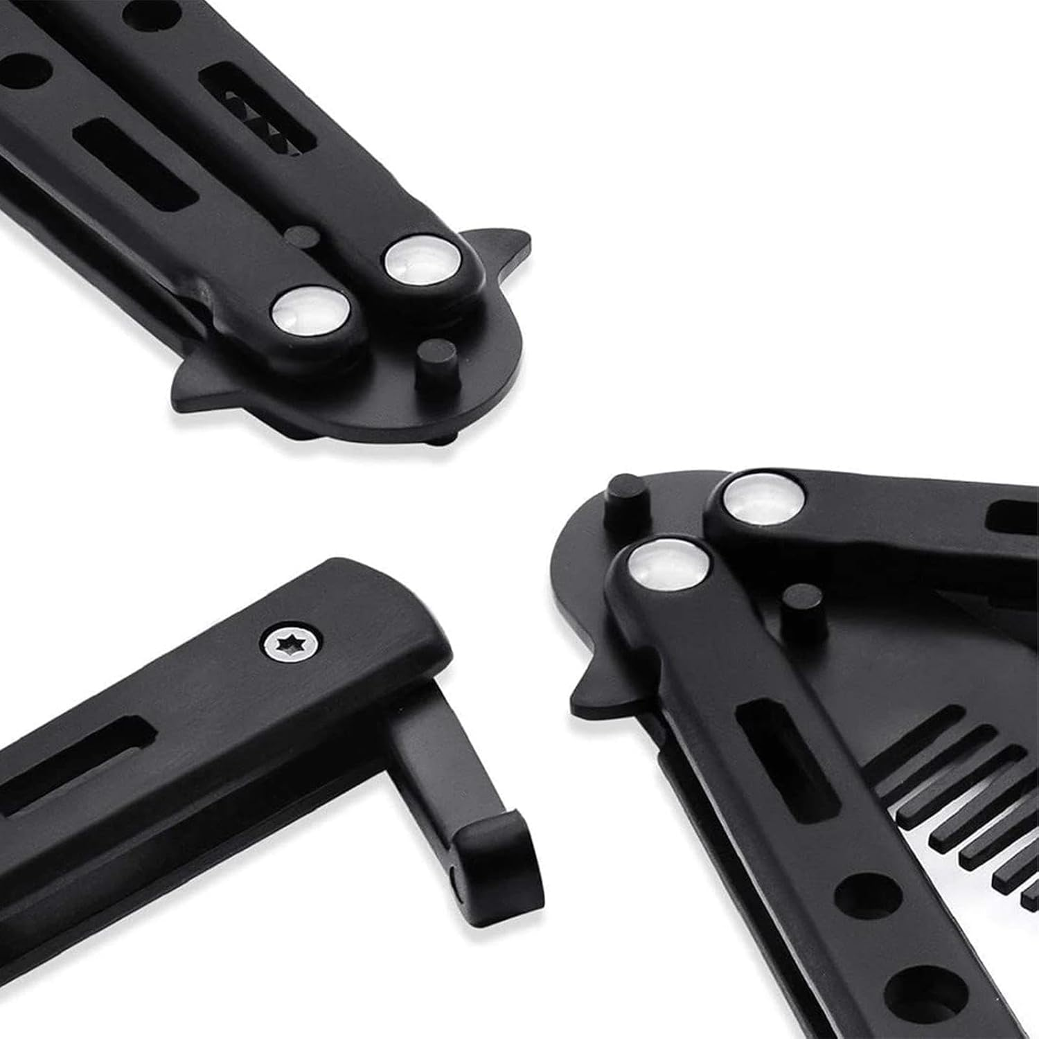 JYTDBCS Butterfly Comb, Foldable Hair Comb, Beard Comb, Practice Butterfly Comb, Flipping Trick Comb, Stainless Steel Hair Comb, Butterfly Hair Comb for Beginner, Salon Beauty Tool, for Trainer Lover