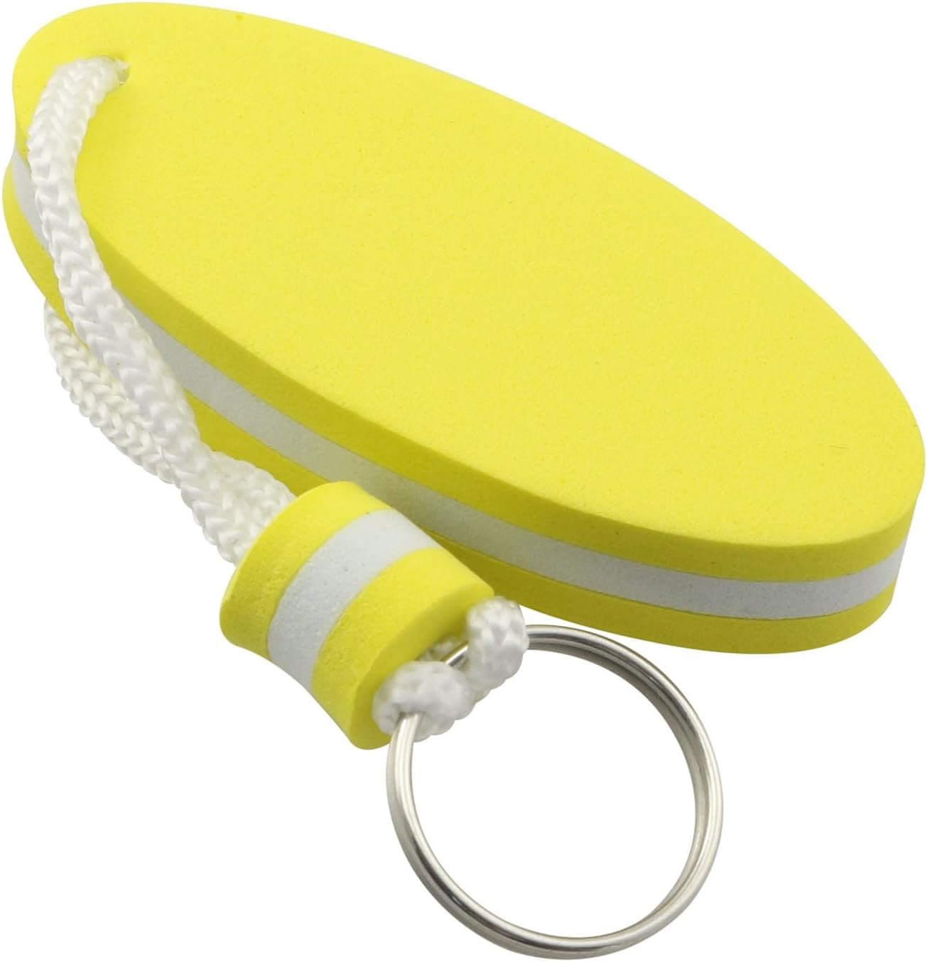 2Pcs Floating Key Ring Glow in Dark, Yellow and Orange Water Buoyant Key Chain, Boat Key Chains for Fishing, Sailing, Surfing, Swimming, Water Sports, Orange, Yellow