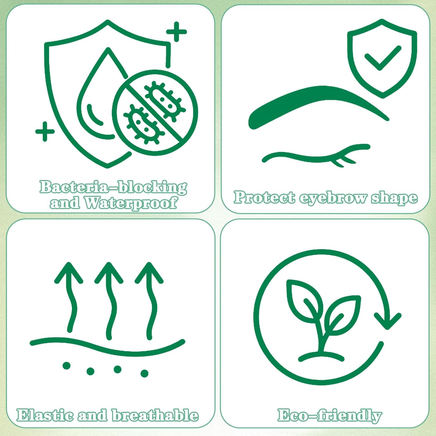 40 PCS Eyebrow Covers, Plastic Eye Shield for Eyebrows, Waterproof Eyebrow Cover for Shower, Tattoo Protection Aftercare, Tattoo Protection Film(1.41"X3.22") image number 5