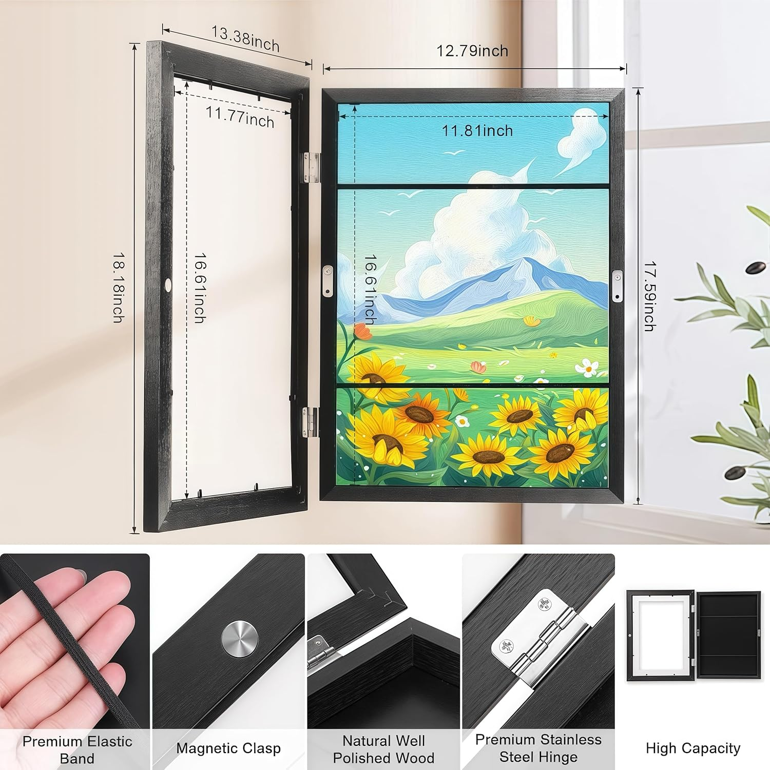 1PCS A4 Kids Art Frame - Durable Children'S Picture Frame for Displaying Artwork, Ideal for Home or School Use, Easy to Hang, Perfect for Boys and Girls image number 3