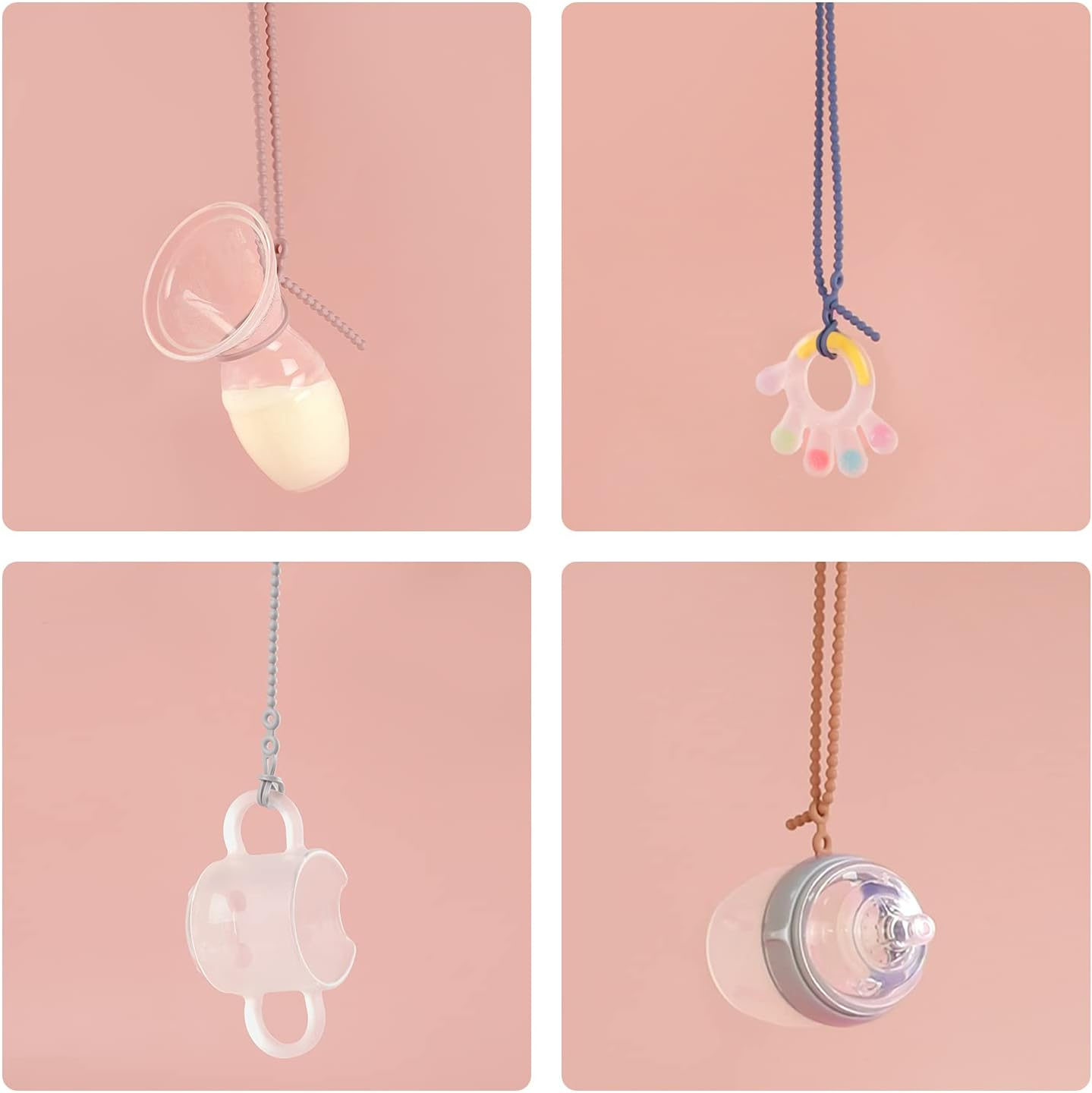 Haakaa Silicone Breast Pump Strap, Blush
