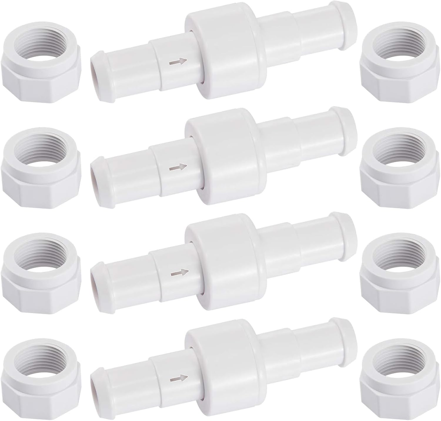 3 Pack Pool Cleaner Hose Swivel Nut Kits- 3Pcs Hose Ball Bearing Swivel D20 Replacements+ 6Pcs Pool Cleaner Feed Hose Nut Set Pool Cleaner Hose Replacement Accessories for Polaris 180 280 380 D20 D-20