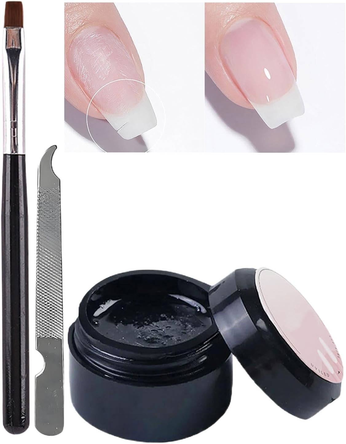 Nail Repair Kit - Professional Gel Nail Repair Manicure Tools | Strengthening Manicure Set, Home Quick Fix Solution for Cracked Broken Split Natural image number 2