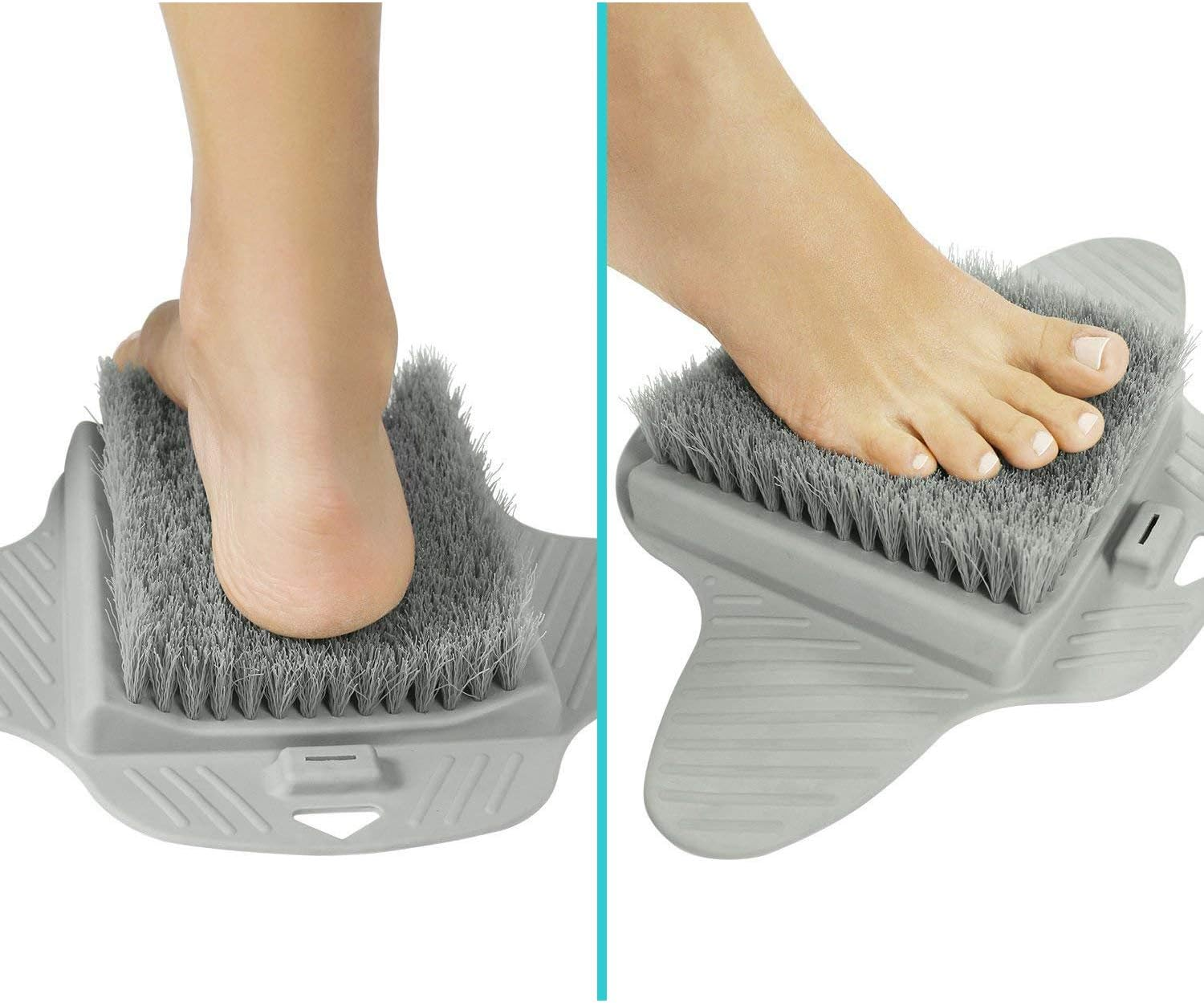 Feet Cleaner Brush Foot Scrubber Scrub Massager Shower Bath Tub Floor Exfoliating Spa with Non Slip Suction Cups