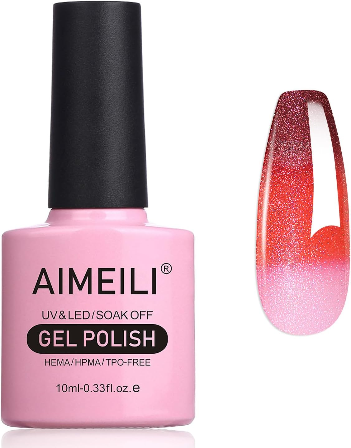 AIMEILI Soak off UV LED Temperature Colour Changing Chameleon Gel Nail Polish 10Ml 02
