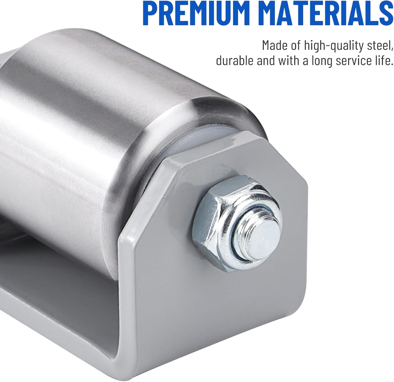 SPARKWHIZ 2" Weld on Trailer Roller Heavy Duty Steel Skid Wheels Caster Roller with for RV Trailers, Motorhome and 5Th Wheels (Pack of 2) image number 4