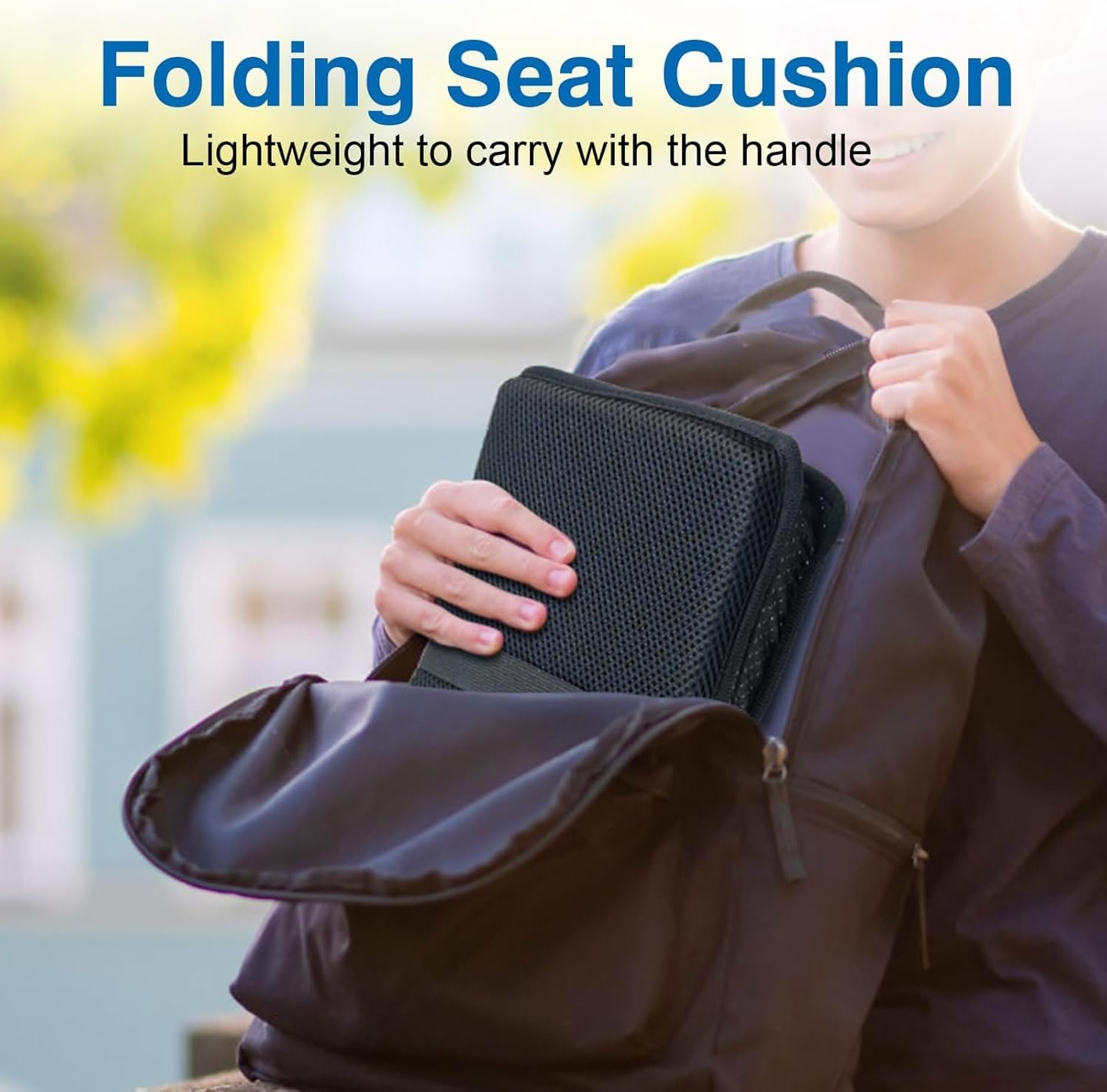 Portable Gel Folding Cushion, Travel Seat, Decompression PET Sitter, Soft and Cool Cushion for Home Office Car (S/L) (L) image number 4