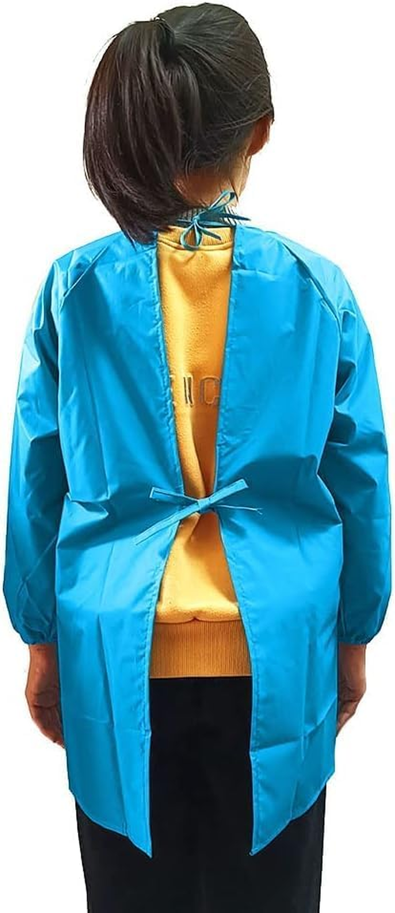 Waterproof Art Smock Long Sleeve with Pocket - Artist Painting Apron for Ages 8-14, Durable Kitchen Cooking Apron for Children, Full Coverage Protective Wear image number 4