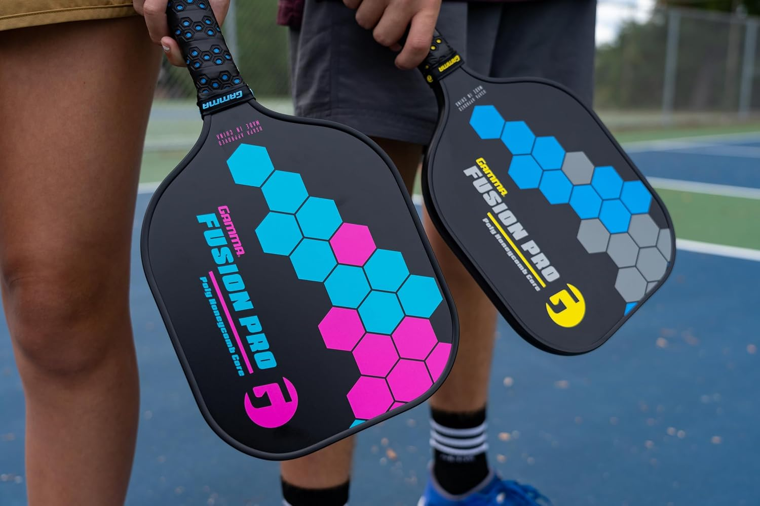 Gamma Poly Core Pickleball Paddle: Pickle Ball Paddles for Indoor & Outdoor Play - Textured Graphite or Composite Surface, Honeycomb Cushion Grip - USAPA Approved Racquet for Adults & Kids