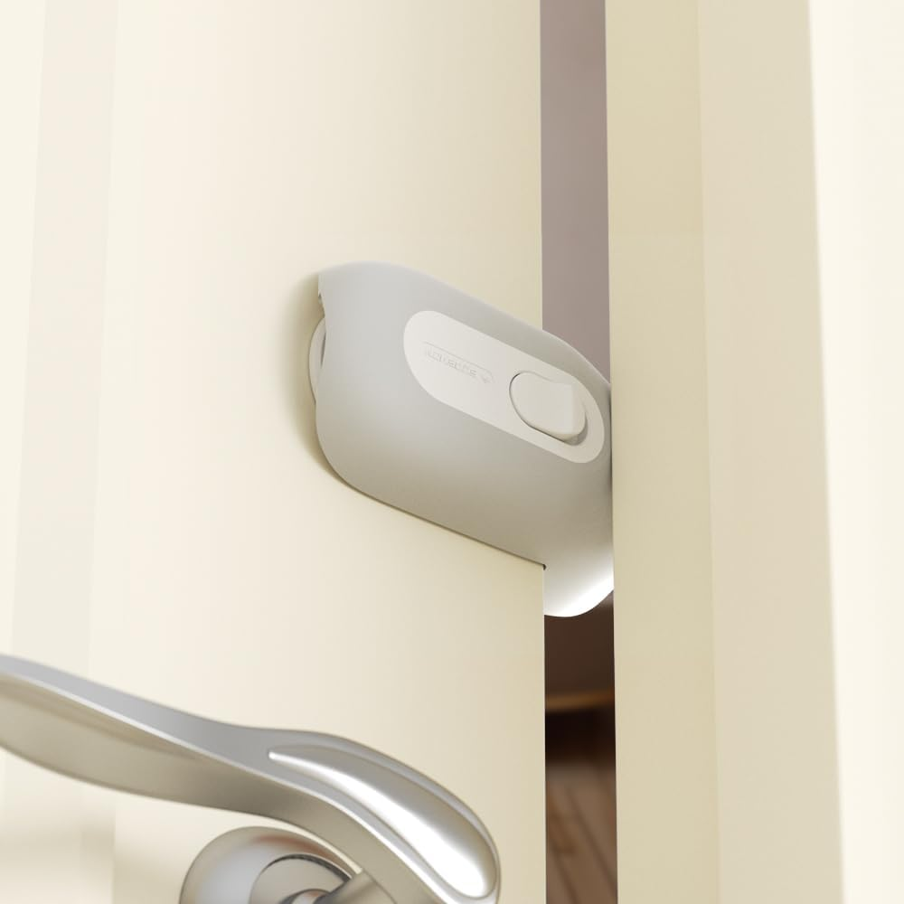 EUDEMON Child Proof Door Finger Pinch Guard, Baby Revolving Door Stopper, Door Latch Door Guard, Easy to Install (Grey, 1 Pack)