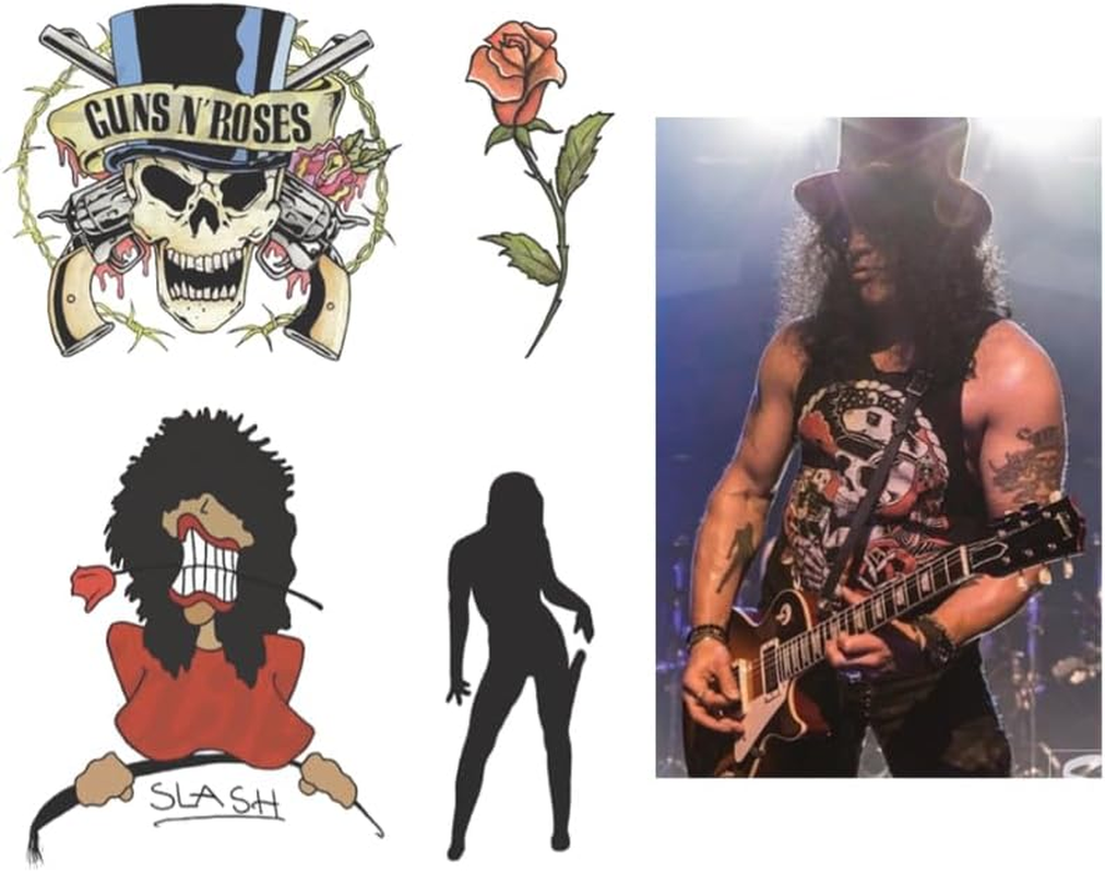Slash Guitarist Fake Temporary Tattoos