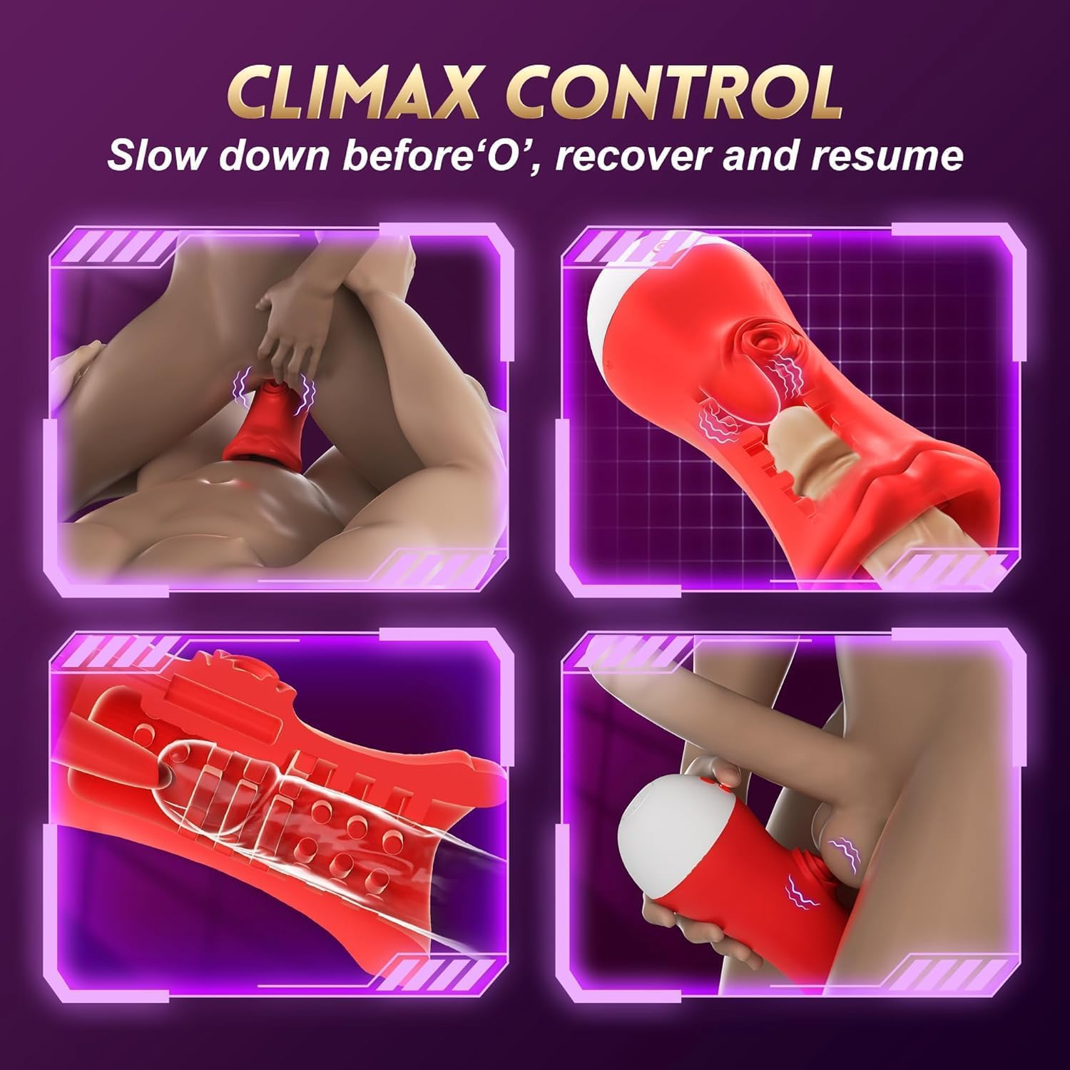 Masturbator Male Sex Toys for Men, 360&deg;Mouth-Wrapped Blowjob Soft Granular Massage Mastuabors 9 Mode Tongue Licking Vibrating for Enhanced Training Adult Toys, Men Vibrator Penis Stroker Fleshliglt